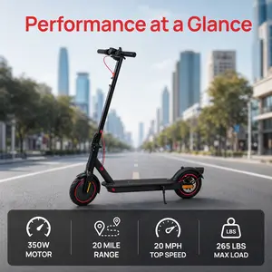 Electric Scooter for Adults, Lightweight Foldable E-Scooter with 20MPH Speed & 20 Miles Range for Urban Commute faste commuter