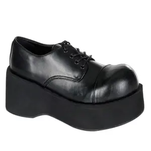 Demonia Dank-101 Black Vegan Leather Platforms