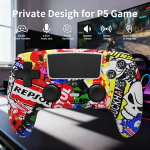 PS5 Controller with Six-Axis Gyroscope and Dual Vibration, Wireless Bluetooth Controller for PS5 and PC Steam Games