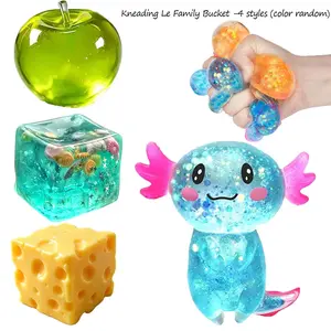 4pcs Soft Clay Toy Set, Tpr and Sponge Squeeze Toys, Stress Relief Plush Toys, Random Colors, Anxiety Relief Sensory Toys for Kids and Adults