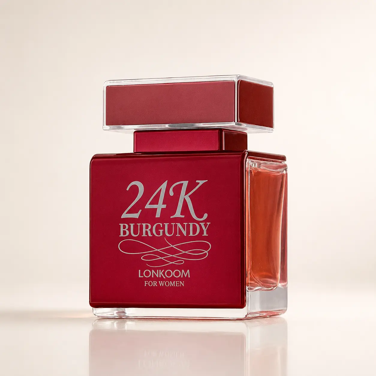 24K Burgundy Perfume for Women, 100mL | Bright Citrus, Soft Florals & Vanilla Musk Perfume