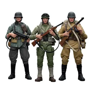 Joytoy 1/18 Durable Articulated Infantry Action Figures Toyset, 3PCS,summervibes