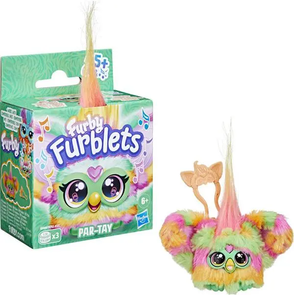 Furby Furblets Par-Tay Collectible Figurine - Funky Disco Music Feature, Furby Language Capability
