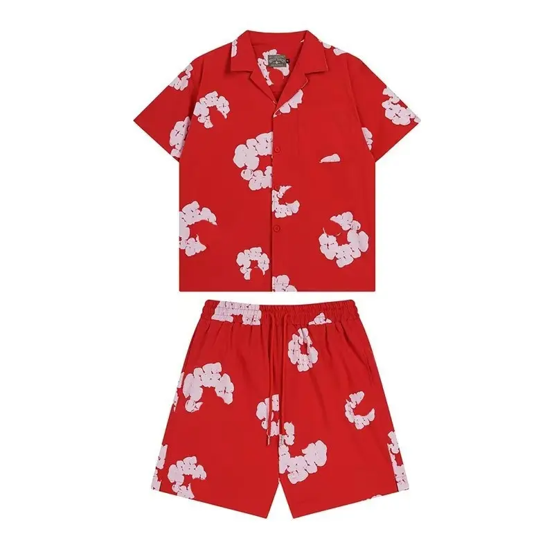 Shirt Set Red [White Wreath]