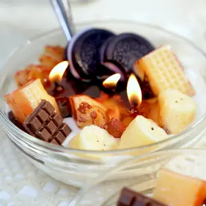 Fruit yogurt salad bowl Candle  2026 Spring Decor, Easter Gifts, Cute Room Decor, Birthday Gifts, Anniversary Gifts, Gifts for Boyfriend, Gifts for Friends, Room Decor, Shaped Candles, Scented Candles, Candles, Desk Decor