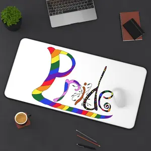 Pride Desk Mat - Colorful Rainbow Pride Decor for LGBTQ+ Home Office, Great Gift for Pride Month, Work from Home Essentials, Pride Designs,