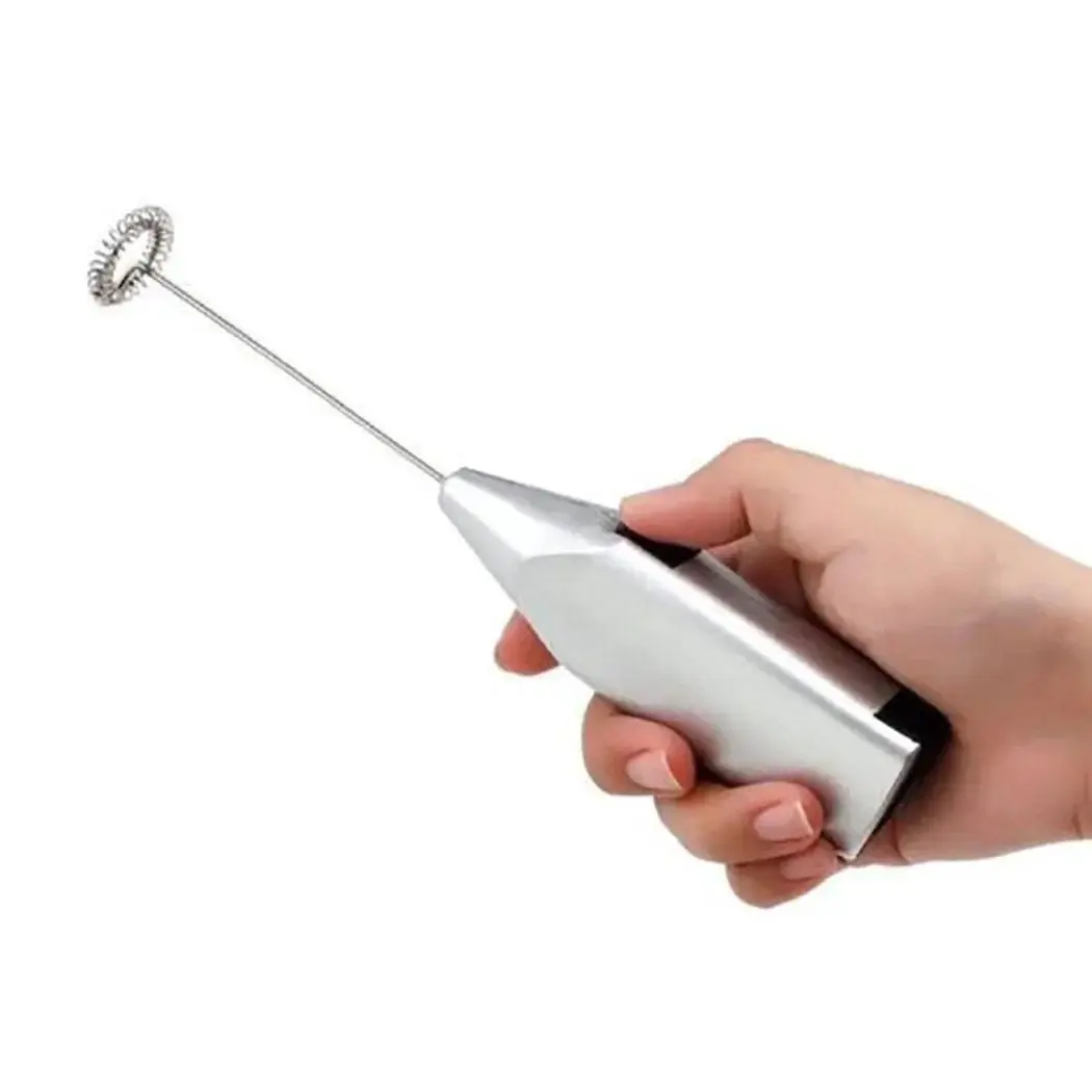 100% Brand New Compact Stainless Steel Electric Handheld Eggbeater - 1 Whisk, Anti-Oxidation Hand Mixer for Home & Commercial Kitchen Use, Cappuccino Latte Coffee Foamer, Small Size