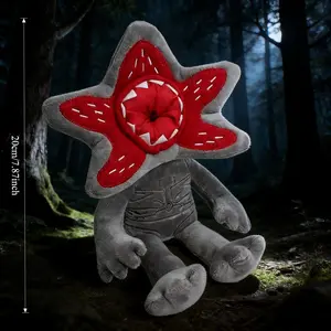 20cm Stranger Things Demon King Man-Eating Flower Plush Toy, Soft and Scary Monster Doll, Realistic 3D Teeth, Virus Stress Relief Toy, Sensory Game Gift, Halloween Birthday Desktop Decoration, Collectible Pillow for Children and Adults