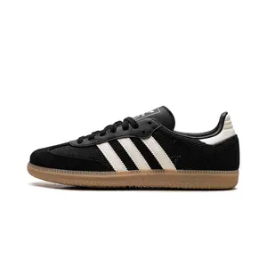 Adidas Samba OG Sports Sneakers, "Core Black Cream White" Colorway, Style Code JQ5141