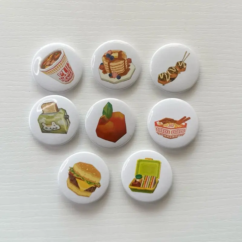 Low Poly Food  (1pc) Handmade 1.25 in Pin Button Badge - Fashion Accessory, Shirt/Tie Pin Back Accent