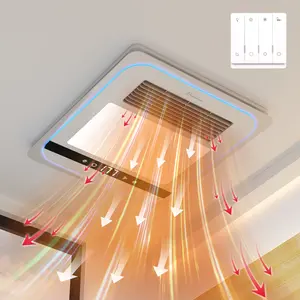 4 in 1 Bathroom Exhaust Fan with Light, 1760W Bathroom Heater Fan Light Combo, 190 CFM 1.0 Sone Exhaust with Heater, Ventilation for Home, Bath, Hotel