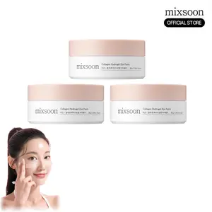 [mixsoon Official Shop] Collagen Hydrogel Eye Patch Trio (30 pairs (60ea) x 3) - Collagen Patch that adds elasticity to bulging and wrinkled eye areas, Korean Skincare for Glass Skin