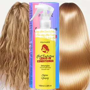 Adjaniss Leave-In Hair Conditioner Spray, Moisturizing Hair Treatment, Heat Protection Hair Heat Protector, Hair Smoothing Treatment Smooths Curly & Wavy Hair, Anti-Frizz, Long-Lasting Shine, Recyclable, Haircare