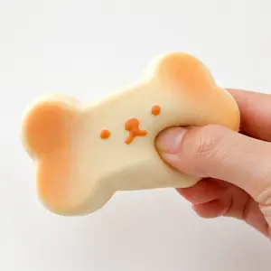 Simulation Soft Dog Bone Sensory Figurine - Yellow Animal Shaped Bone-Like Home Decor Statue, Compressible Malleable Slow-Rebounding Stress Reliever, Office Desk Accessory, Ideal Gift for Colleagues, Animal Shaped Figurines, Bone-Like Figurines