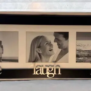MALDEN Live Laugh Love 3 Opening Photo Frame 21 X 7 inch. Wall Hang