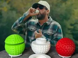 Happy Gilmore Golf Ball Flask - Pack of 3, Includes Green White & Red Options for Golf Enthusiasts