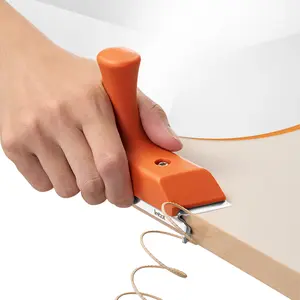 IMBOT Edge Banding Cutter with 5Cr15MoV Stainless Steel Blade R1.5 R2 Double Angle Chamfer Switch & Ergonomic Handle Design for Precise Cutting