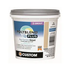Custom Bldg Products 120306 1 lbs Linen Non-Sanded Ceramic Tile Grout No. 122 Linen Color