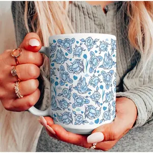 Floral Penis Mug / Penis Cup / Funny Adult Humor / Gag Gift / Sexy Coffee Mug / Gift for Her