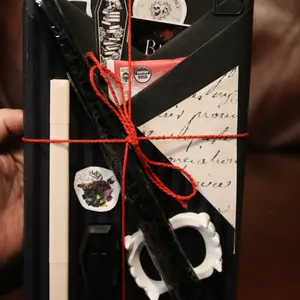 Eternal Love Vampire Book Box - Gothic Decoration Kit with Signed Hardcover, Blood Drip Candle, Black Tea, and Mystery Stickers