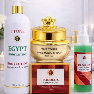 TINA TONER EGYPTIAN  GLOW  SET WITH  FACE  CREAM TONER Moisture Hydrating Lotion