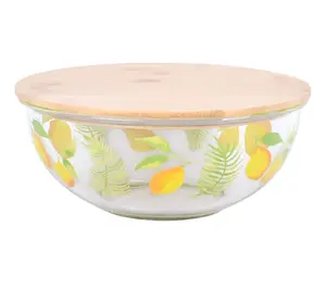 Temp-tations 3-qt Glass Bowl with Bamboo Lid