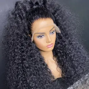 Bling Hair 32 34In 13x4 Curly Lace Front Human Hair Wigs For Women Wet And Wavy Water Wave 4x4 Lace Closure Wig Human Hair Brazilian 100% Human Hair 180% /