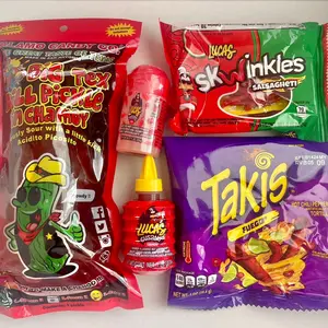 Big TEX chamoy Pickle Kit with chips and Mexican Candy