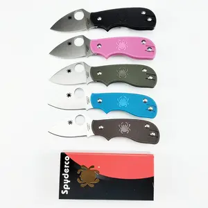 SP C154 Folding Stainless Steel Tool - Well-Designed Blades, Non-Slip Handle, Multiple Color Options - EDC Item for Outdoor Enthusiasts, Camping & Hiking Gift, Stainless Steel Knives