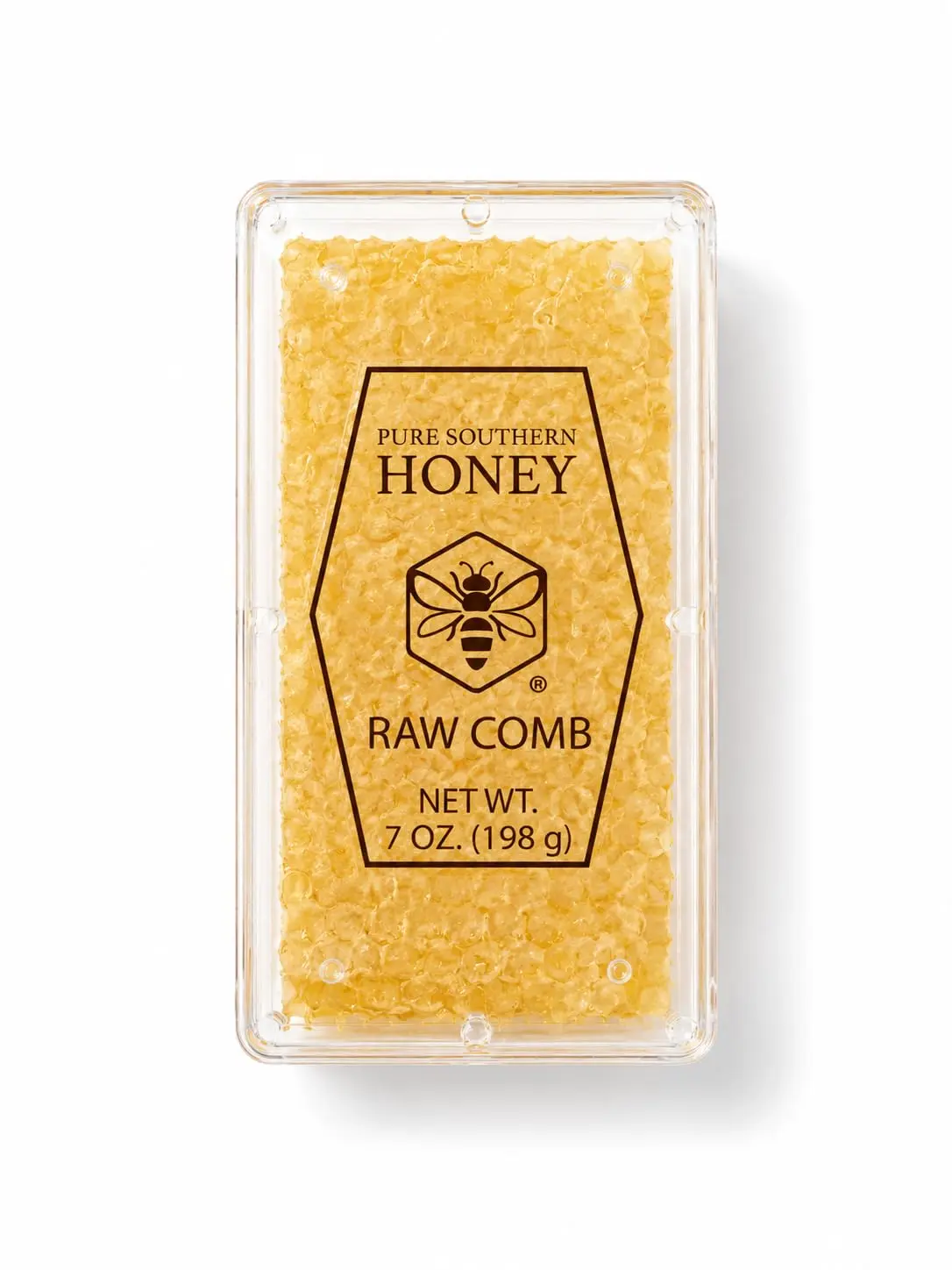 100% Raw Edible Honeycomb by Pure Southern Honey [7 oz] - Authentic, USA - Made - Unheated - Non - GMO, Unsweetened, All-Natural