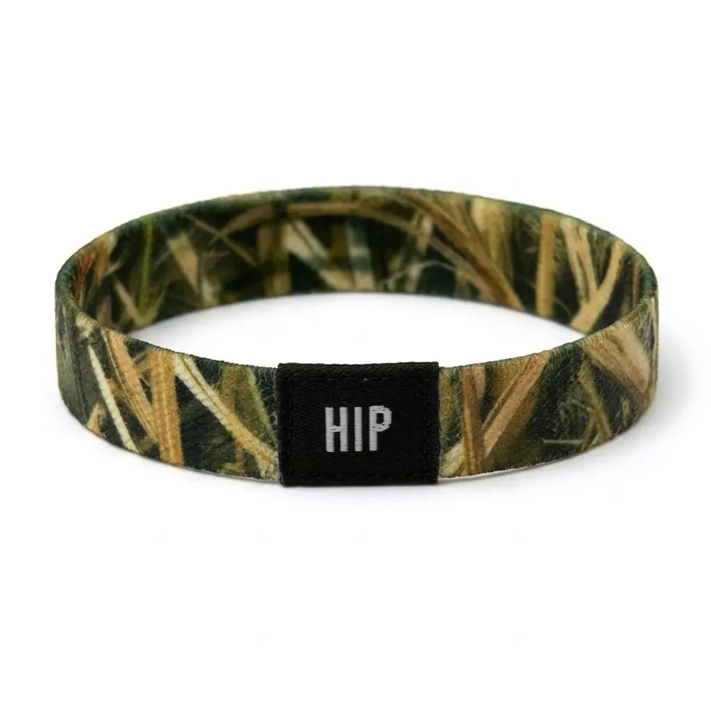 Tan Wetland Hunting Camo Print Bracelet Hair Tie
