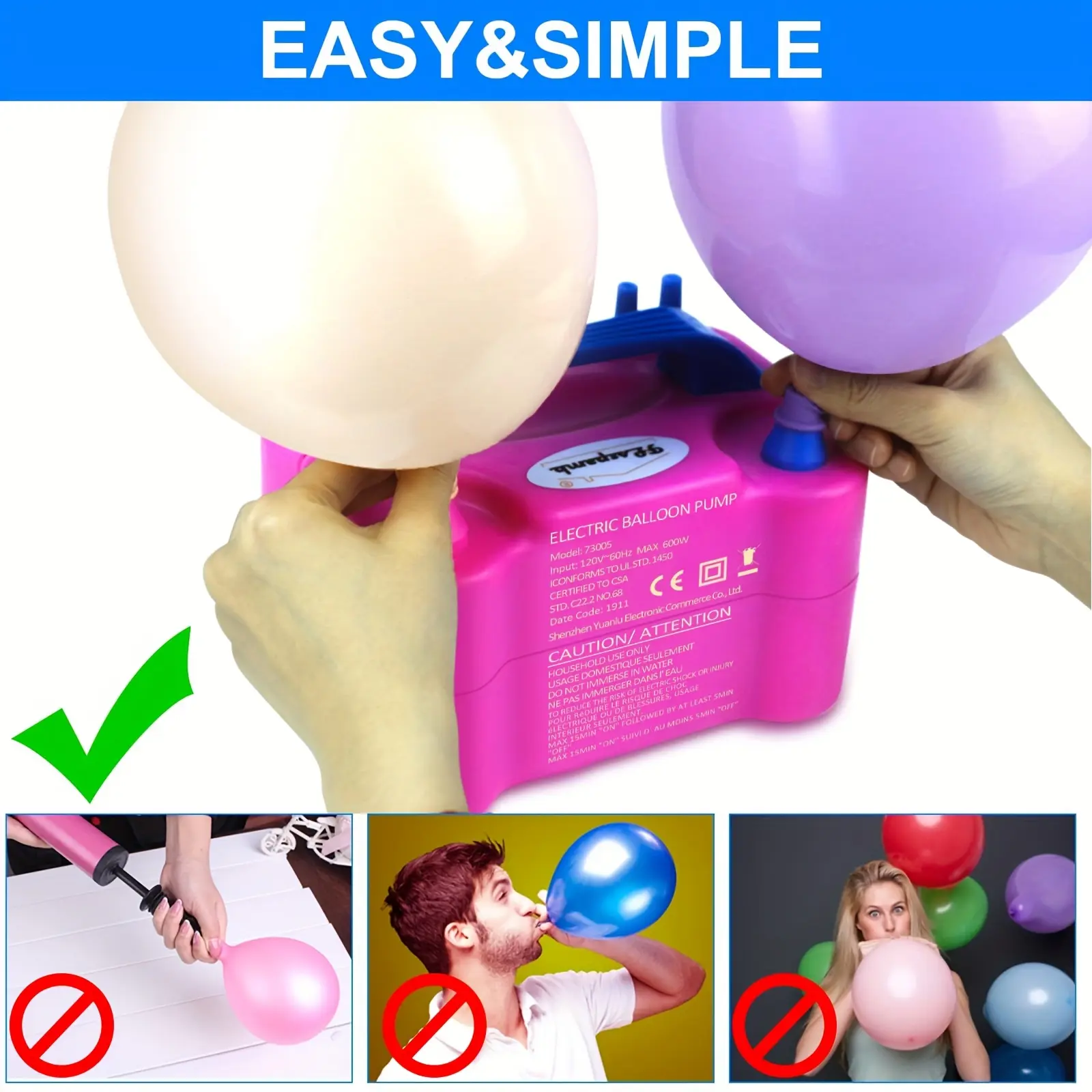 Electric Balloon Inflation Pump, Balloon Inflation Machine, Inflation ...