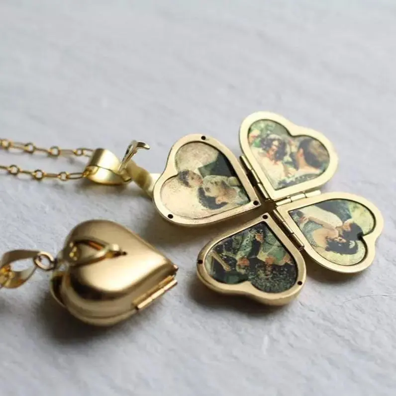 Yellow Azalea Heart Locket Necklace