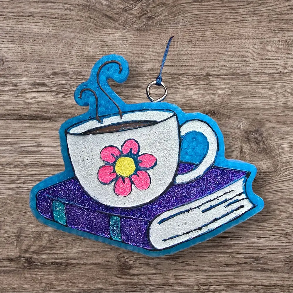 Coffee & Books car freshie