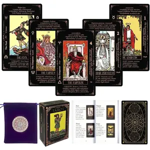Tarot Cards for Beginners, Classic Tarot Cards with Meanings on Them for Beginners to Expert-Black
