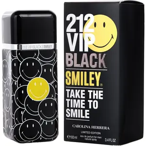 212 Vip Black Smiley By Carolina Herrera Eau De Parfum For Men