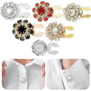 Rhinestone Button Covers, 1-2pcs Bling Rhinestone Crystal Clip-On Jewelry for Sewing, DIY Crafts & Decoration, Unisex Accessory for Clothes Making