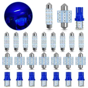 24PCS LED Interior Replacement Bulbs, Interior Car Lights, Dome Light LED Car Bulb Kit Set T10 31 mm 42 mm, Used for Map Dome Lights and License Plate Courtesy Lights Accessories