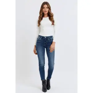Judy Blue Mid Rise Thermal Skinny Jeans