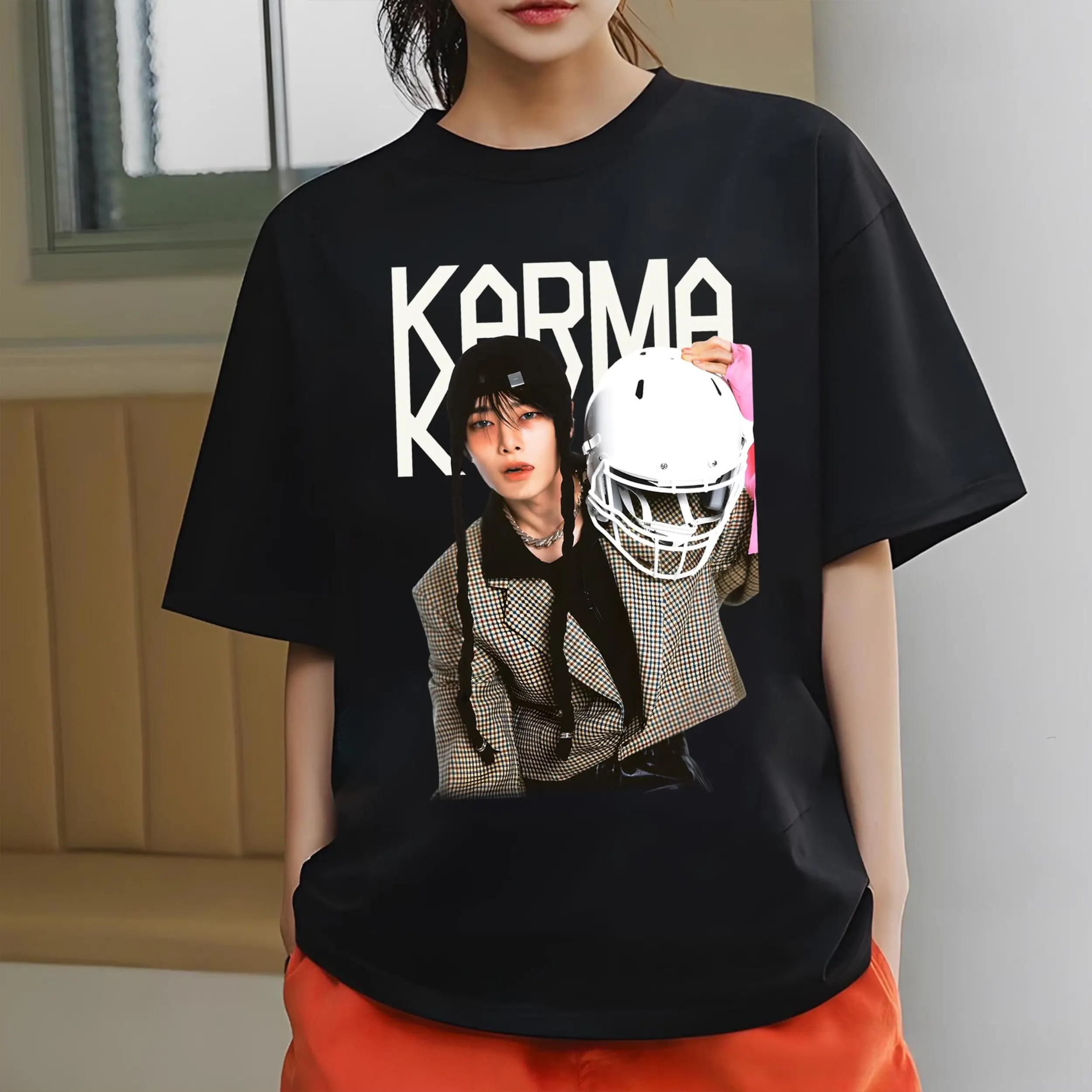 Retro Skz I.N Karma Graphic Tee, SKZ Karma Beep Ceremony Domiate World Tour 2025 Kpop Unisex T-Shirt, Perfect for Music Fans