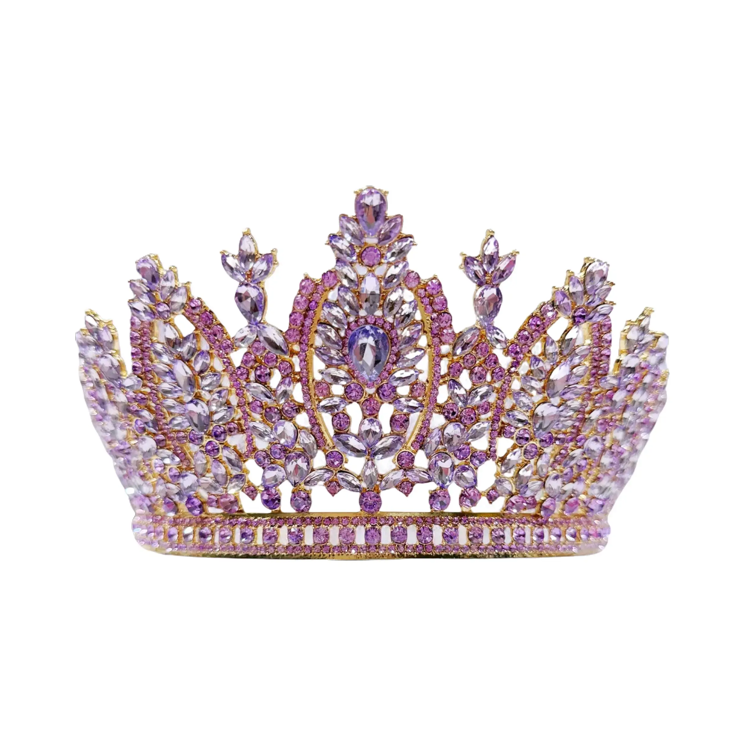 Lavender Crystal Crown - Purple Hair Accessory for Birthday Princess, Wedding Headpiece, Royal Queen Events