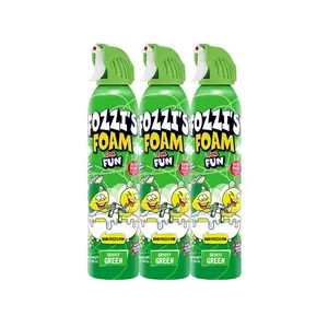 FOZZI'S Groovy Green Bath Foam Soap for Kids (3 Pack) - Fun Aerosol Spray - Squishy Bubble Soap for Playtime - Gentle Cleanser Foaming Body Wash - Safe Bath Fun for Everyday Wash