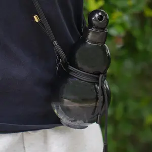 32oz Gourd Shaped Water Bottle, 1 Count Portable Large Capacity Water Bottle with Lid & Handle, Outdoor Water Bottle for Camping & Hiking, Christmas Gift, Christmas Gift Ideas, Gift Ideas for Kids, Valentine's Gift for BF