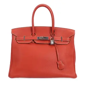 Pre-owned HERMÈS Togo Calfskin Shoulder Bags Birkin 35 Rouge 84098750