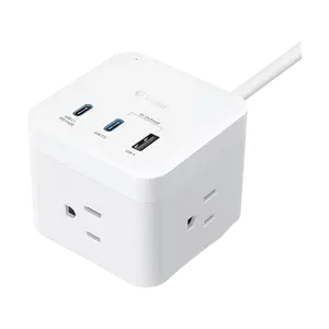 GONEO Bull Multi-Function Power Strip with USB & Type C - 5FT, 3 Outlets, American Standard
