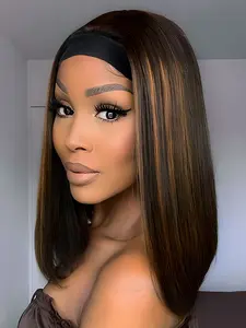 Long Straight Headband Wigs for Women, Gorgeous Fluffy Wigs with Headband, Synthetic Heat Resistant Wigs for Party, Daily Use