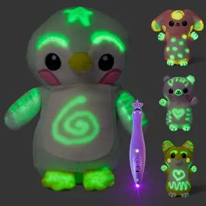 GlowBabies Small Magical Mini Plushes 100% Glow-in-the-Dark With Bolderglow Light Pen Included Mess-Free Fun for Kids Ages 3+