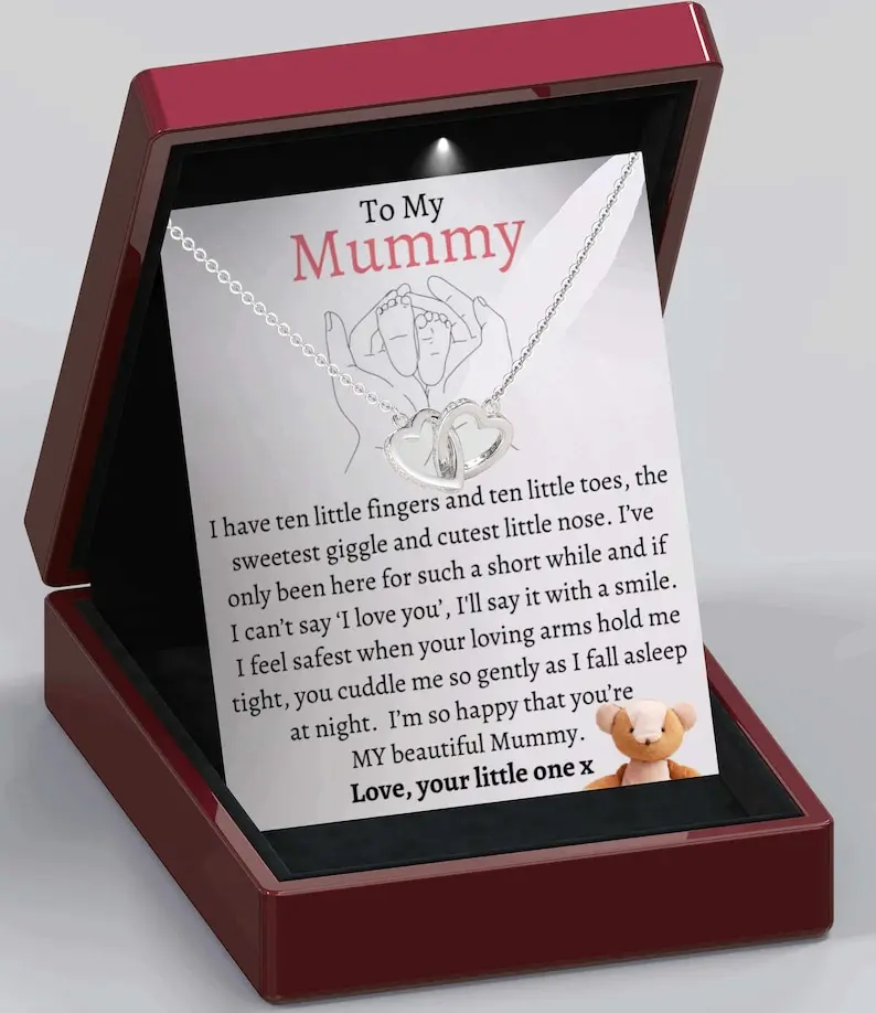 To My Mummy necklace From Newborn Baby, Mummy To Be Necklace, 1st Mother's Day Gift for New Mom, Baby Shower Gift, Mummy To Be Jewellery