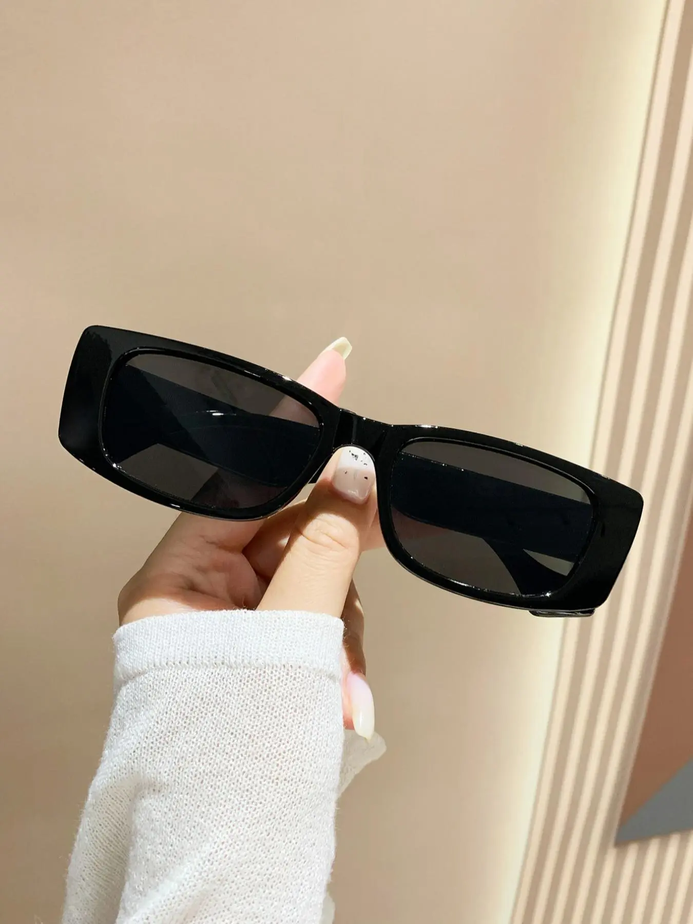 Summer Simple Matching Glasses for Everyday Use, All Seasons Minimalist Square Frame Fashion Glasses, Travel Accessories, Trendy Shades, Fashion Eyewear
