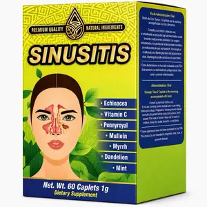 Sinus Support Herbal Supplement Capsules – Natural Sinus Relief Formula with Echinacea, Vitamin C & Botanicals – 60 Caplets